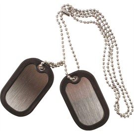 Military Spec Heavyweight Stainless Steel Dog Tags with Silencers