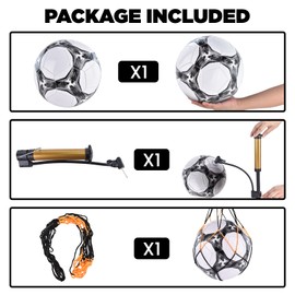 ELKCIP Classic deflated Soccer Balls Size 4/5 with Pump and Mesh Bag for Indoor Outdoor Lawn Game Training Practice Bulk Sport Gift for Teens Adults, Gray, Size 5