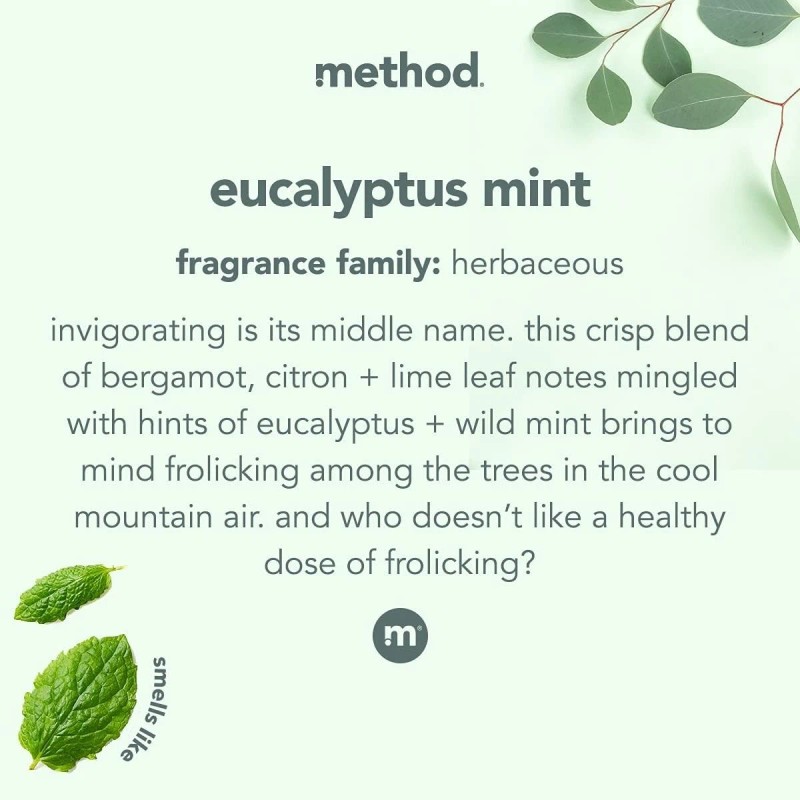 Method Daily Shower Spray Cleaner Refill, Eucalyptus Mint, 68 Ounce