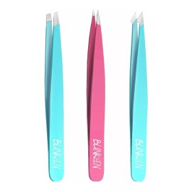 Blinkeen Tweezers For Eyebrows,blinkeen 3 Pack Tweezer Set,precision