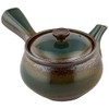 萬古焼 丸碗織部万古 急須(茶こし付) 477-05-713