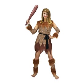 SEA HARE Cavewomen Cave Girls Fancy Dress Leopard Printed Costume