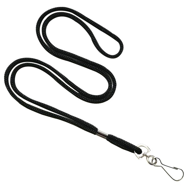 Water Gear Lanyards for Women and Men - Comfortable Lanyard for Keys, Whistle and Keychain - Breakaway Cute Neck Lanyards For Men, Women, Coach and Teacher (Black)