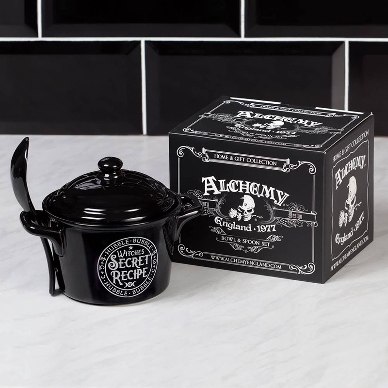 Alchemy Witches Secret Recipe Bowl Black