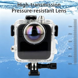 HoneTeek Waterproof Housing Case for Gopro Max 2, 50m/164ft Waterproof Camera Underwater with Bracket for GoPro MAX 2 Case, Go Pro Max Accessories