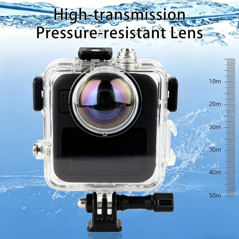 HoneTeek Waterproof Housing Case for Gopro Max 2, 50m/164ft Waterproof