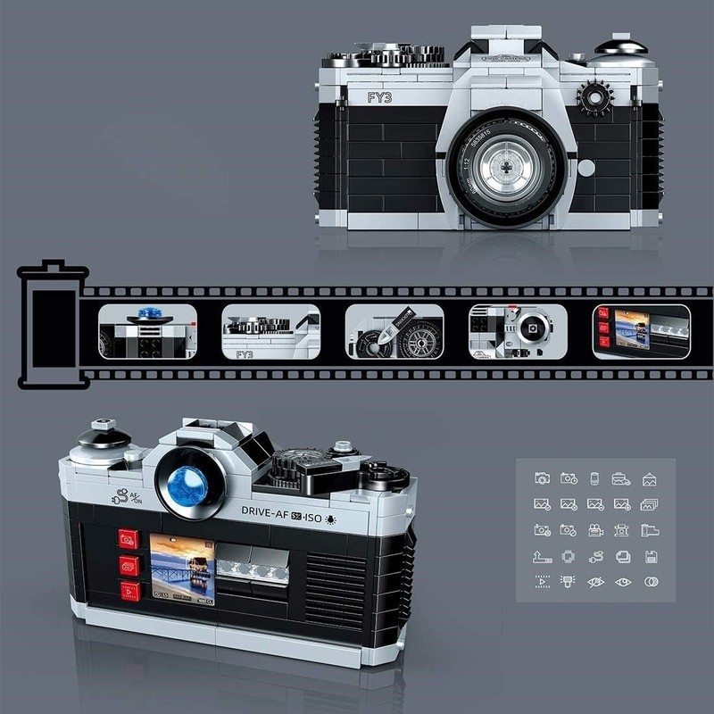 Digital Camera Building Kit, Retro Digital Camera Building Model Set.