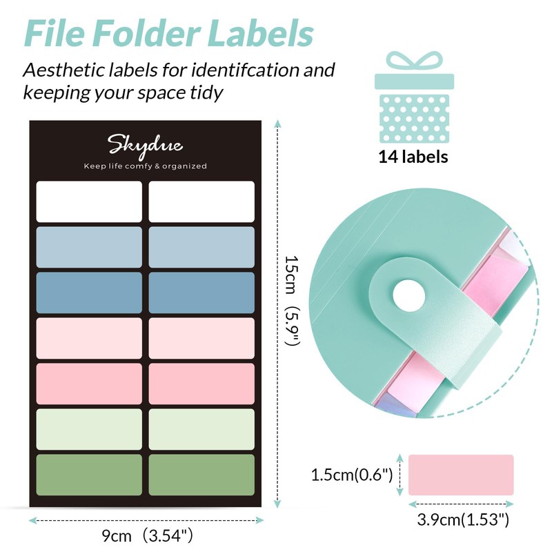 SKYDUE Document Folder A4, Expanding Folder with 8 Compartments, Portable