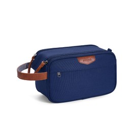 ECOHUB Reise Kulturbeutel für Herren, Wasserdicht Kulturtasche mit Groß Fach & Nassfach, PET-Recycelte Waschtasche mit Doppelter Reißverschlussöffnung, Kosmetiktasche für Männer(Dunkelblau)