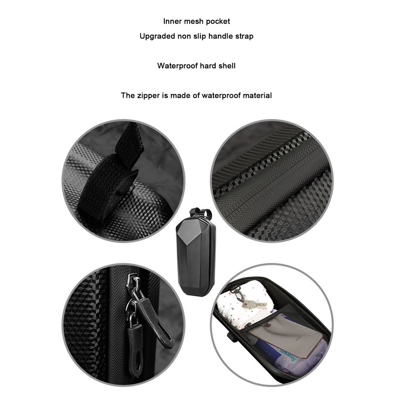 4L Hard Shell Scooter Bag Waterproof Synthetic Leather Scooter Handbar