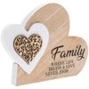 Plaque | Double Heart Family | 1 Piece - 15x2x12