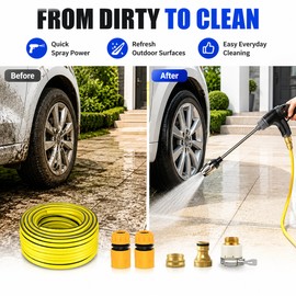 360° Rotating Garden Hose Spray Gun – Adjustable Water Jet Nozzle for Car Washing, Patio Cleaning & Garden Watering