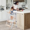 Gewitt Foldable Toddler Kitchen Stool Helper - Adjustable Height Toddler