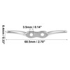 X AUTOHAUX 4Pcs 2-1/2 Inch Stainless Steel Flagpole Cleat Hook