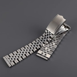 19mm 316LStainless Steel Flat End Jubilee Watch Band Strap Bracelet Fit For SKX Watch,Men watch bracelet(19mm)