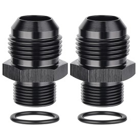 EVIL ENERGY 12AN Male Flare to M22 x 1.5mm Male Metric Fitting Adapter Aluminium Alloy 2PCS