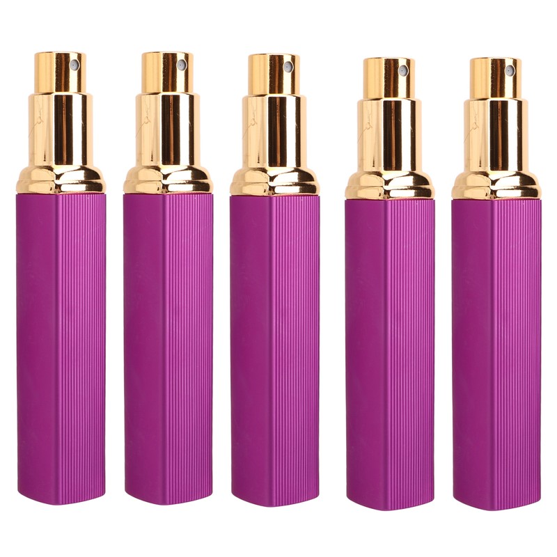 5pcs Travel Spray Bottles Eletrolytic Aluminium 12ml Refillable Perfume Bottles