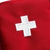 Red Portable Mini First Aid Pouch,Outdoor Camping Home Survival First