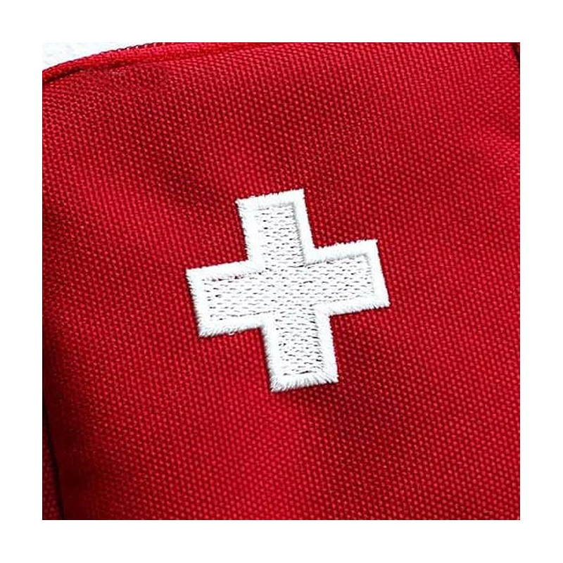 Red Portable Mini First Aid Pouch,Outdoor Camping Home Survival First
