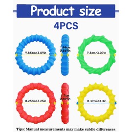 BARRU Pack of 4 Fidget Toys Sensory Bracelets - Anti-Stress Toy for Children, Boys & Girls - Ideal for Stress Relief, Anxiety Management, Autism & ADHD