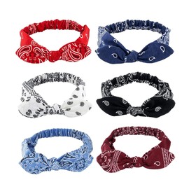 Beavorty 6pcs Bowknot Headbands for Girls Elastic Hair Accessories Colors Chic Headwraps for Daily Wear and Parties Comfortable Design for Students and Women