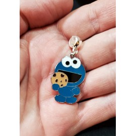 Heavens Jewelry COOKIE MONSTER CHARM SESAME STREET CHARM ADD TO NECKLACE CLOTHING ACCESSORY PET COLLAR DIY ETC.