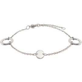 Boccia 03030-01 Women's Titanium Bracelet in Silver Colour Hypoallergenic 22 cm, Titanium, No Gemstone