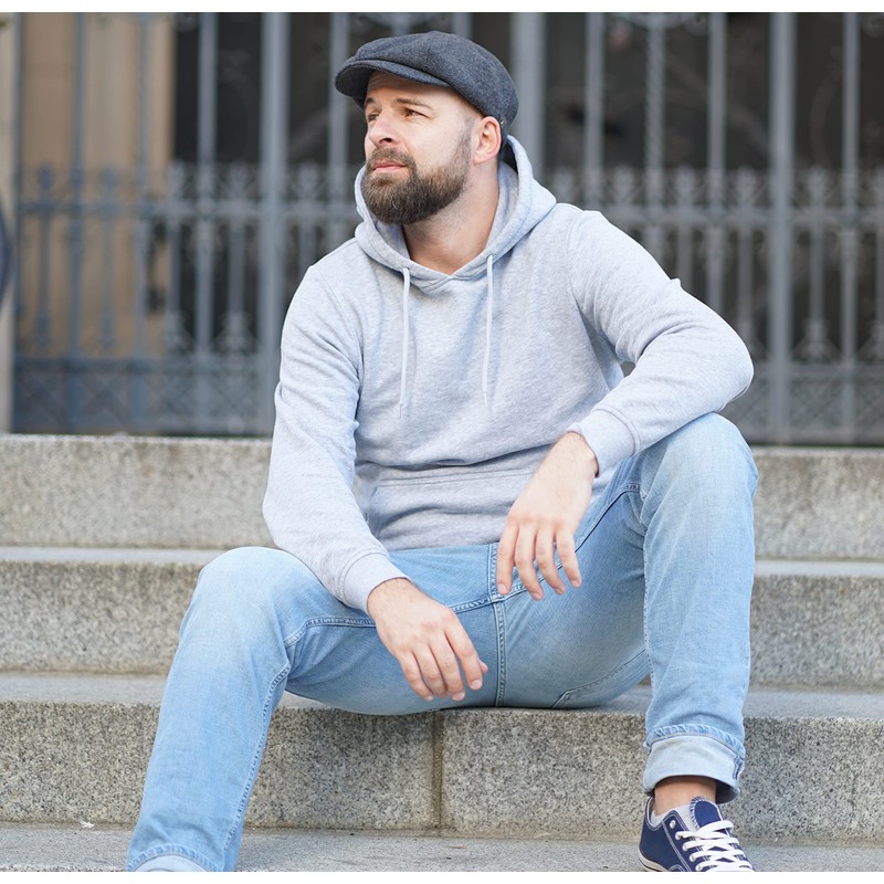 WEROR WEROR-323.1 Men's Flat Cap with Peak, Hat with Cotton
