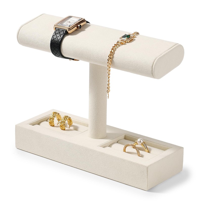 Oirlv Microfiber Watch Display Stand T-bar Watch Stand for Men