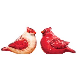 Abbott Collection 27-Shaker/Card Cardinal Salt & Pepper, 1 EA Red