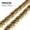 HILAKE Gold 530 X-Ring Chain 120 Links with Connecting Master