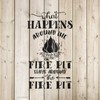 Fire Pit Camping Summer Sign Stencil - Camping Stencil, Sign