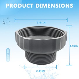 11239 Hose Adapter Fits for INTEX Part,Pool Skimmer Hose Adapter is suitable for the wall mounted hose of the INTEX Part 11239 water tank defoamer,2 pack