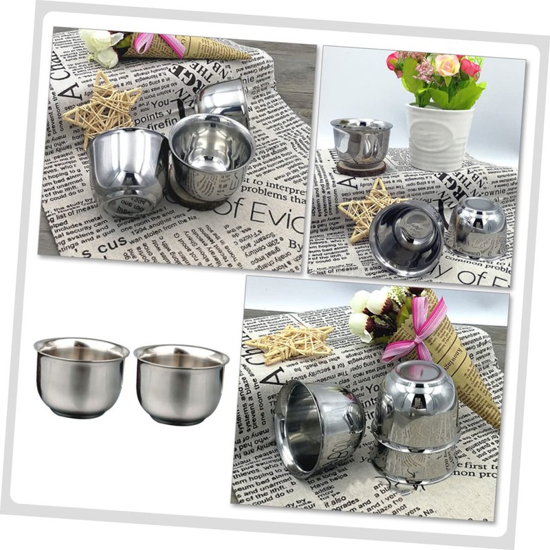 Mikinona Stainless Steel Double Wall Wine Cups Heat Retaining Ideal