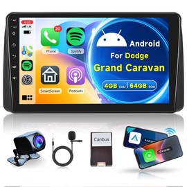 4G+64G Car Radio for Dodge Grand Caravan 2011-2020, Rimoody Android Car Stereo for Chrysler Grand Voyager/Town&Country 2011-2015, 9'' Touch Screen Wireless CarPlay Android Auto GPS/WiFi