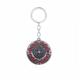 Aadesso Crimson Amber Medallion game Keychain for ER Talisman game keychain Comic Exhibition prop Collectible