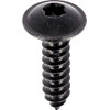 20 x Black Zinc Plated Round Head Wide Tapping Screws