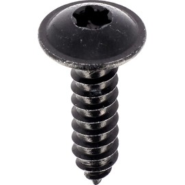 20 x Black Zinc Plated Round Head Wide Tapping Screws RLX Torx 4.8mm x 19mm NFE 25-655