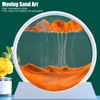 Moving Sand Art Round White Frame 3D High Transparent Glass