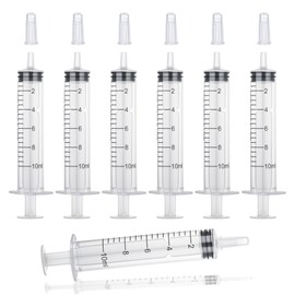 12Pack 10mL Oral Syringes without Needle - Individually Wrapped, with Cap for Liquid, Measuring, Ink Refilling, Oil, Liquids Glue Applicator