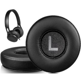 SOULWIT Professional Ear Pads Cushions Replacement for Beats EP Wired On-Ear Headphones, Ear Pads with Softer Protein Leather, High-Density Noise Isolation Foam - Black