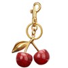 Lmuwecno Luxurious 18K Gold Plated Cherry Bag Charm, Cherry Keychain