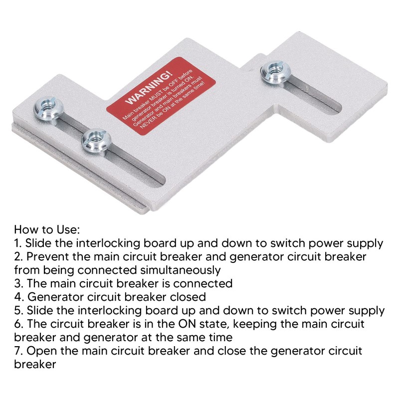 BR-200 Generator Interlock Kit 1-1/4 to 1-1/2in Spacing for Cutler