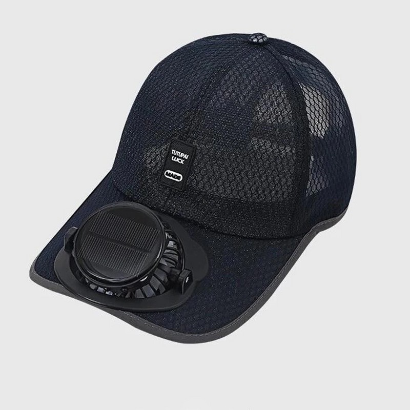Solar Fan Baseball Cap for Outdoor Use – USB-Rechargeable Mesh