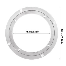 2 PCS 8 Inchs Lazy Susan Aluminum Bearing Lazy Susan Rotating Turntable Bearing Swivel Plate Hardware, Metal Rotating Turntable Bearings Swivel Plate Hardware for Dining-Table