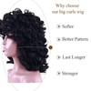 Kavsni Kavsni Short Curly Wigs for Black Women Soft Black