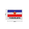 Graphic Dust Yugoslavia Flag Embroidered Iron On Patch Applique Yugoslavia