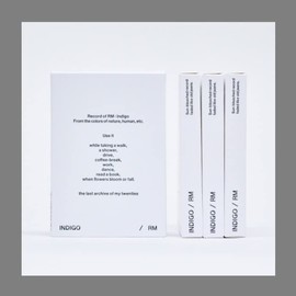 BTS RM Indigo 1st Solo Álbum Edición Postal Fuera de la Caja+32p Libro de Letras+30p Tarjeta Postal+1p Tarjeta Fotográfica+1p Foto Instantánea+1p Guía
