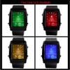 FANMIS Men's Waterproof Rectangle Dial Analog Digital Wrist Watch with