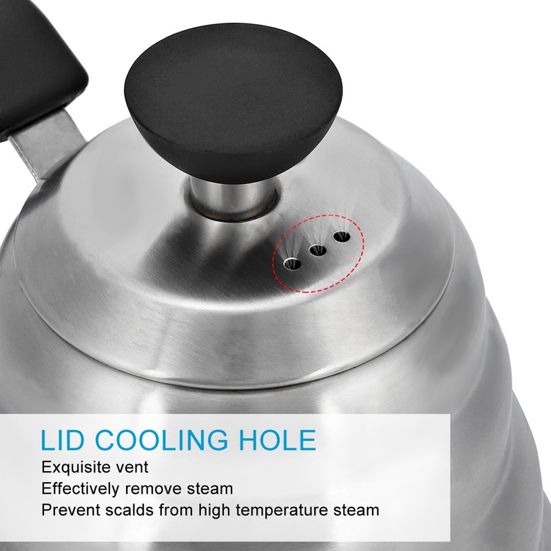 Stainless Steel Household Coffee Drip Gooseneck Kettle Pot Pour Over